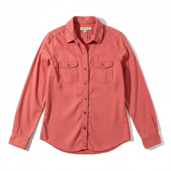 Halogen Salmon Button Down Top‎ | Women’s S - Picture 2 of 7